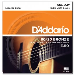 Струны для акустической гитары D'Addario EJ10 (10-47)