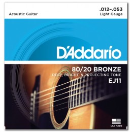 Струны для акустической гитары D'Addario EJ11 (12-53)