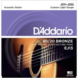 Струны для акустической гитары D'Addario EJ13 (11-52)