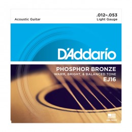 Струны для акустической гитары D'Addario EJ16 (12-53)